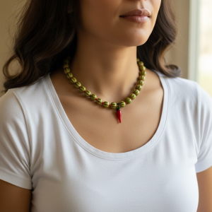 Murano Glass Red Pepper Necklace